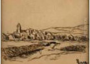 Vue D'une Ville De Montagne by Maximilien Luce