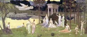 The Sacred Wood Cherished by the Arts and the Muses by Pierre-Cecile Puvis De Chavannes