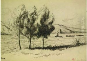 Train De Peniches Sur La Seine A Bonnieres by Maximilien Luce