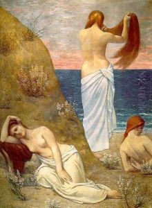 Young Girls at the Seaside by Pierre-Cecile Puvis De Chavannes
