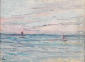 Bateaux En Mer by Maximilien Luce