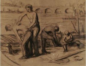 La Toilette Sur Les Quais by Maximilien Luce