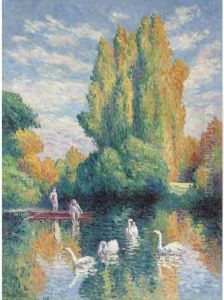 Peupliers, Automne by Maximilien Luce
