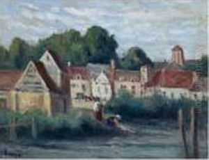 Bessy Le Village Au Bord De L'eau by Maximilien Luce