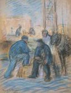 Etude Pour 'la Terrasse' by Maximilien Luce