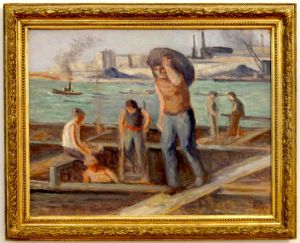 Les Debardeurs by Maximilien Luce