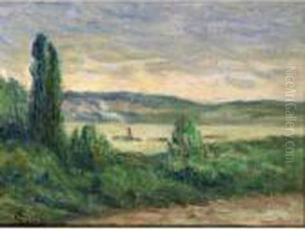 Les Bords De La Seine A Rolleboise - view 1