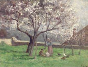 Rolleboise, Jardin Au Printemps by Maximilien Luce