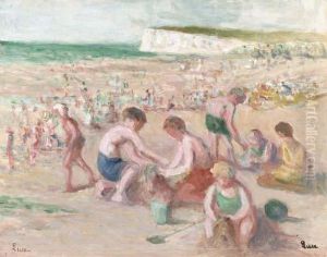 Mers-les-bains, La Plage by Maximilien Luce