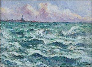 Les Vagues Au Large De Parame by Maximilien Luce