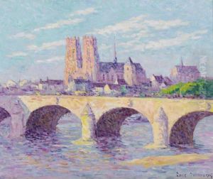 Orleans, Vue Du Pont Georges V Et De La Cathedrale Sainte Croix by Maximilien Luce