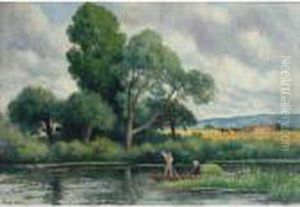 Rolleboise, Un Dimanche Au Bord De L'eau by Maximilien Luce