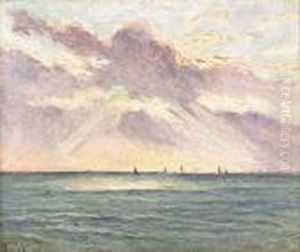 Soleil Couchant Honfleur by Maximilien Luce