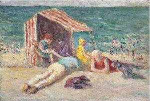 Cabine Sur La Plage Du Treport