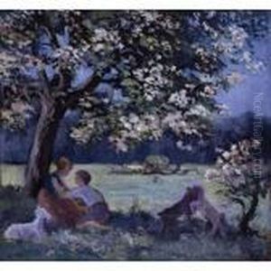 Scene Champetre Au Printemps by Maximilien Luce