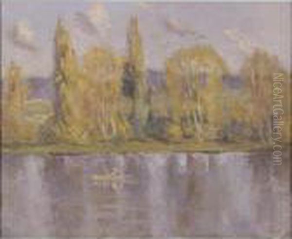 Rolleboise, Les Ormes Au Bord De La Seine - view 1