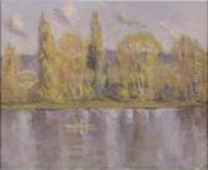Rolleboise, Les Ormes Au Bord De La Seine by Maximilien Luce