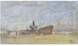 Bateaux A Quai by Maximilien Luce