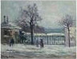 Signed, Dated 1917 And Inscribed La Porte De La Rue Gudin