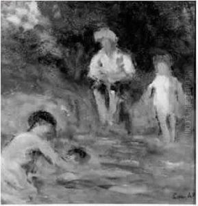 La Baignade by Maximilien Luce