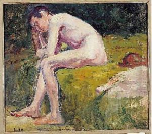 Moulineux, Jeune Baigneur Assis