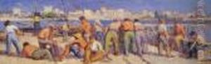 Ouvriers Sur Le Quai by Maximilien Luce