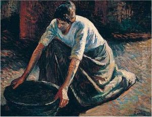 Femme Avec Un Baquet D'eau (etude Pour 'le Bain De Frederic') Femme Avec Un Baquet D'eau (etude Pour 'le Bain De Frederic')