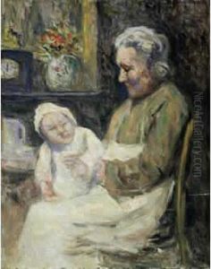 Grand-mere Et Petit Enfant by Maximilien Luce