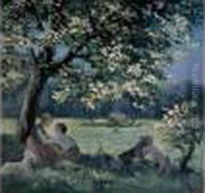 Le Printemps.etude Pour L'un Des Panneaux Des < Quatre Saisons > by Maximilien Luce