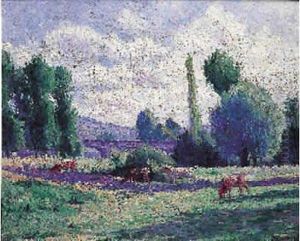 Bessy-sur-cure, Le Pont by Maximilien Luce