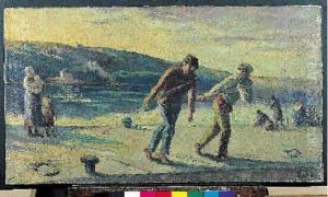 Personnages Au Port by Maximilien Luce