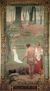 The Childhood of St. Genevieve by Pierre-Cecile Puvis De Chavannes