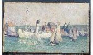 Honfleur, Bateaux by Maximilien Luce