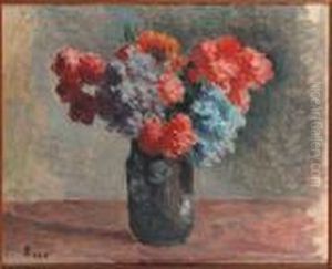 Flowers In A Vase by Maximilien Luce