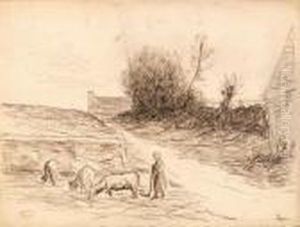 La Gardeuse De Vaches by Maximilien Luce