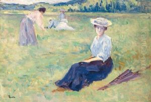 A Rest In The Meadow by Maximilien Luce