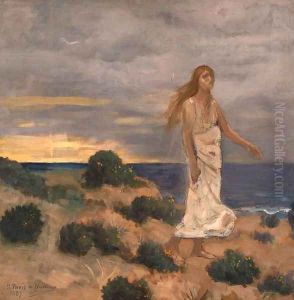 Woman on the Beach by Pierre-Cecile Puvis De Chavannes