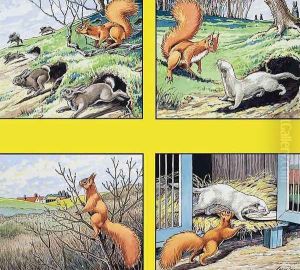 Little Red Squirrel 12 by Harry M. Pettit