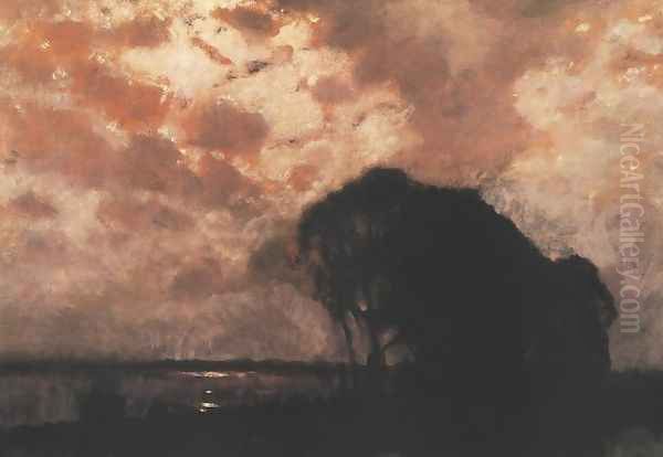 Moonlit Night at the Lake - view 1