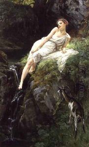 A Wood Nymph, 1886 by Robert Poetzelberger