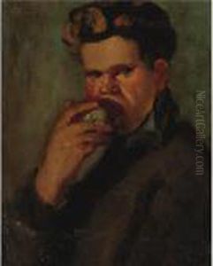 Snack--boy Eating Apple