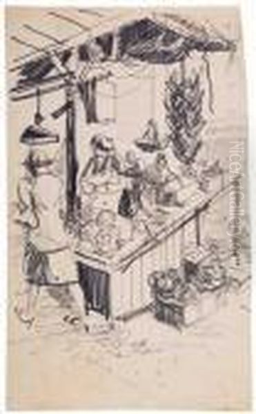 Vegetable Market Stall - view 1