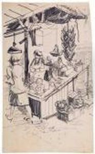 Vegetable Market Stall by George Luks