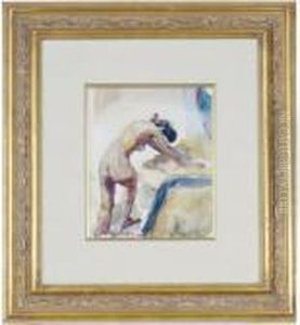 Bending Nude; And A Companion Standing Nude by George Luks
