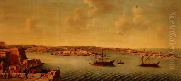 View of Valetta with Ships of the Order of the Knights of St. John - view 1