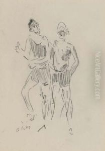 Study Of Two Figures by George Luks