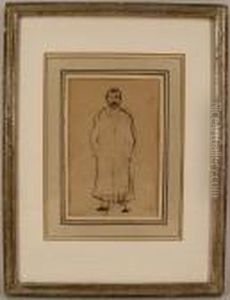 Humorous Sketch Of An Artist by George Luks