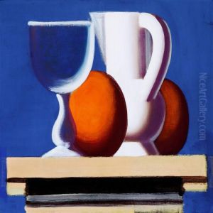 Still Life With Glass, White Jug And Two Oranges by Vilhelm Lundstrom