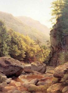 View in the Kaaterskill Cove 1858 by Harriet Cany Peale