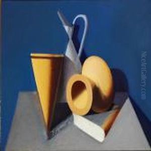 Still Life Withpitcher, Vase And Book